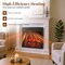 Small Electric Fireplace Heater for 400 sq.ft, 7 Flame Modes, 5-Level Brightness Included Remote